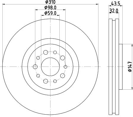 HELLA PAGID 8DD 355 109-131 - Əyləc Diski furqanavto.az