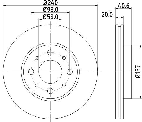 HELLA PAGID 8DD 355 109-121 - Əyləc Diski furqanavto.az