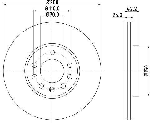 HELLA PAGID 8DD 355 104-681 - Əyləc Diski furqanavto.az