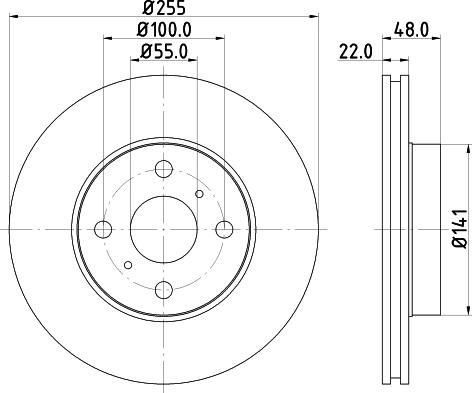 HELLA PAGID 8DD 355 104-871 - Əyləc Diski furqanavto.az