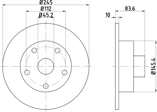 HELLA PAGID 8DD 355 124-721 - Əyləc Diski furqanavto.az