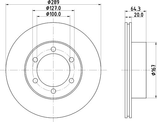 HELLA PAGID 8DD 355 104-761 - Əyləc Diski furqanavto.az