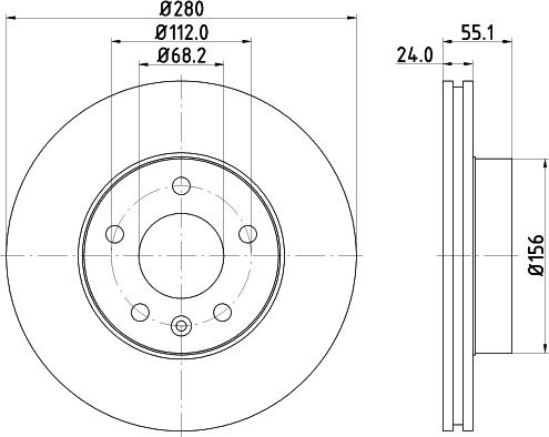 HELLA PAGID 8DD 355 105-592 - Əyləc Diski furqanavto.az