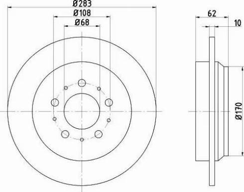 HELLA PAGID 8DD 355 105-691 - Əyləc Diski furqanavto.az