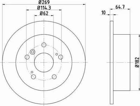 HELLA PAGID 8DD 355 105-091 - Əyləc Diski furqanavto.az