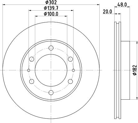 HELLA PAGID 8DD 355 105-191 - Əyləc Diski furqanavto.az