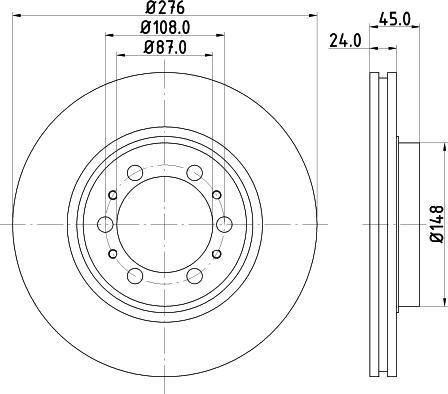 HELLA PAGID 8DD 355 105-131 - Əyləc Diski furqanavto.az