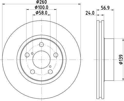 HELLA PAGID 8DD 355 105-321 - Əyləc Diski furqanavto.az