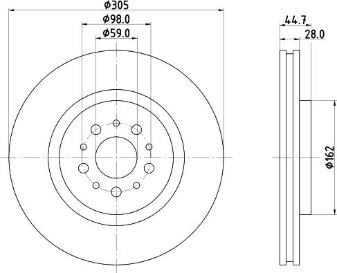 HELLA PAGID 8DD 355 106-171 - Əyləc Diski furqanavto.az