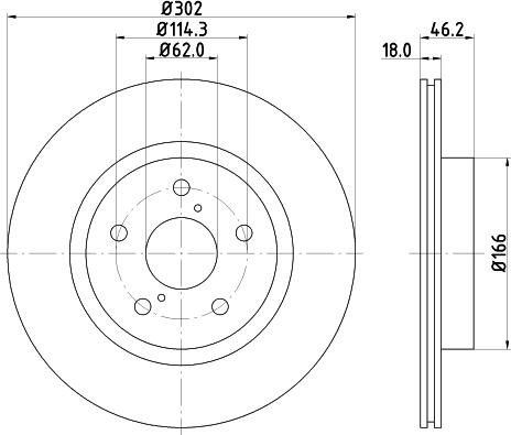 HELLA PAGID 8DD 355 106-261 - Əyləc Diski furqanavto.az