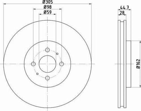 HELLA PAGID 8DD 355 106-201 - Əyləc Diski furqanavto.az