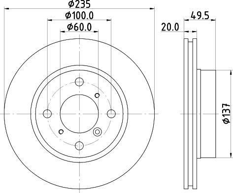 HELLA PAGID 8DD 355 106-231 - Əyləc Diski furqanavto.az