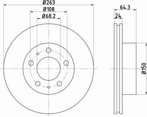 HELLA PAGID 8DD 355 100-461 - Əyləc Diski furqanavto.az