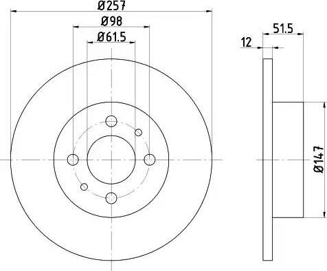 HELLA PAGID 8DD 355 100-691 - Əyləc Diski furqanavto.az