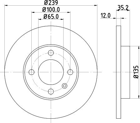 HELLA PAGID 8DD 355 123-831 - Əyləc Diski www.furqanavto.az