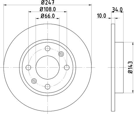 HELLA PAGID 8DD 355 100-841 - Əyləc Diski furqanavto.az