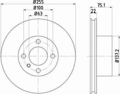 HELLA PAGID 8DD355100251 - Əyləc Diski furqanavto.az