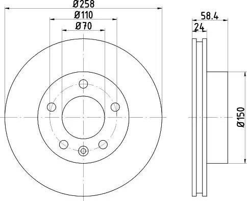 HELLA PAGID 8DD 355 101-421 - Əyləc Diski furqanavto.az