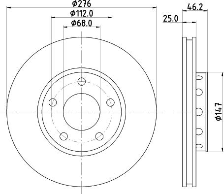 HELLA PAGID 8DD 355 101-361 - Əyləc Diski furqanavto.az