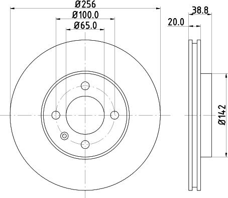 HELLA PAGID 8DD 355 101-321 - Əyləc Diski furqanavto.az