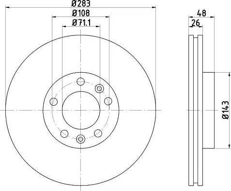 HELLA PAGID 8DD 355 108-411 - Əyləc Diski furqanavto.az