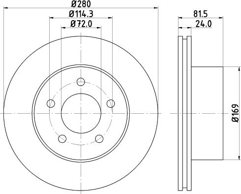 HELLA PAGID 8DD 355 108-591 - Əyləc Diski furqanavto.az