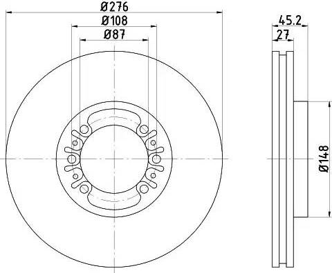 HELLA PAGID 8DD 355 108-511 - Əyləc Diski furqanavto.az