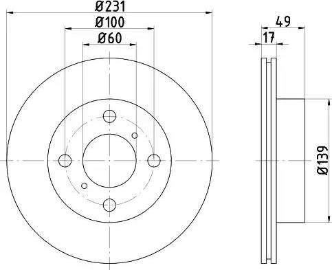 HELLA PAGID 8DD 355 108-571 - Əyləc Diski furqanavto.az