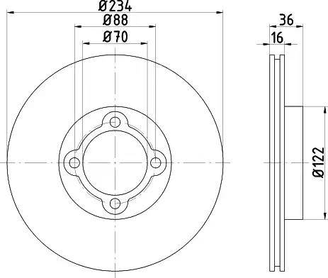 HELLA PAGID 8DD 355 108-661 - Əyləc Diski furqanavto.az