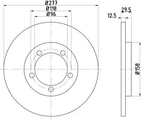 HELLA PAGID 8DD 355 108-671 - Əyləc Diski furqanavto.az