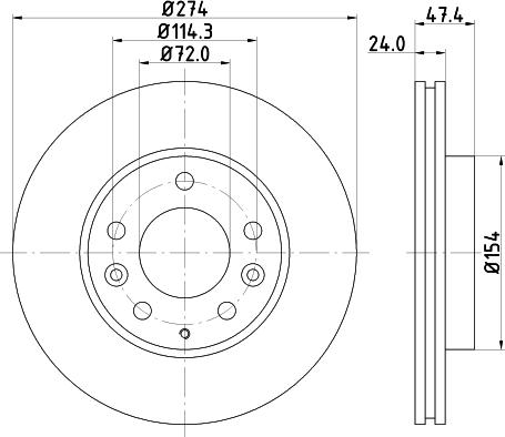 HELLA PAGID 8DD 355 108-161 - Əyləc Diski furqanavto.az