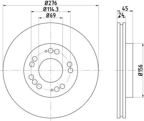 HELLA PAGID 8DD 355 108-741 - Əyləc Diski furqanavto.az