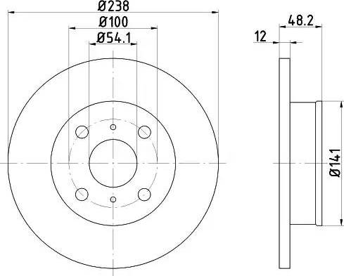 HELLA PAGID 8DD 355 103-551 - Əyləc Diski furqanavto.az