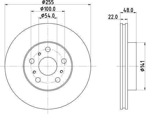 HELLA PAGID 8DD 355 103-581 - Əyləc Diski furqanavto.az