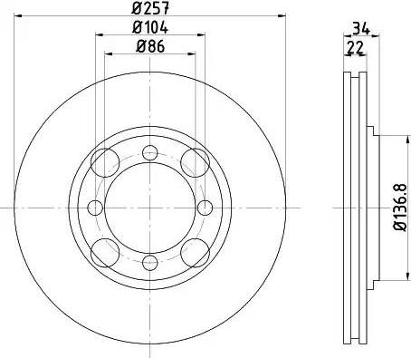 HELLA PAGID 8DD 355 103-281 - Əyləc Diski furqanavto.az