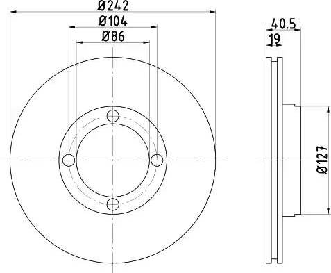 HELLA PAGID 8DD 355 103-271 - Əyləc Diski furqanavto.az