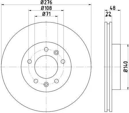 HELLA PAGID 8DD 355 102-451 - Əyləc Diski furqanavto.az