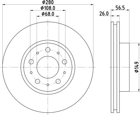 HELLA PAGID 8DD 355 102-541 - Əyləc Diski furqanavto.az