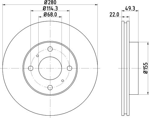 HELLA PAGID 8DD 355 107-991 - Əyləc Diski furqanavto.az