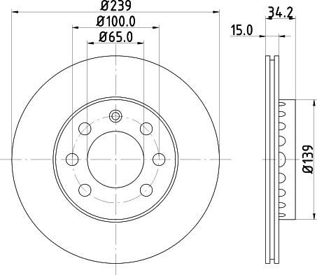 HELLA PAGID 8DD 355 107-581 - Əyləc Diski furqanavto.az