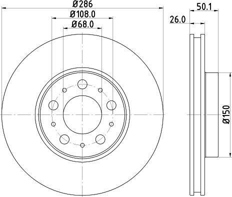 HELLA PAGID 8DD 355 107-051 - Əyləc Diski furqanavto.az