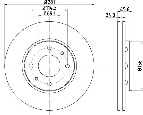 HELLA PAGID 8DD 355 107-031 - Əyləc Diski furqanavto.az