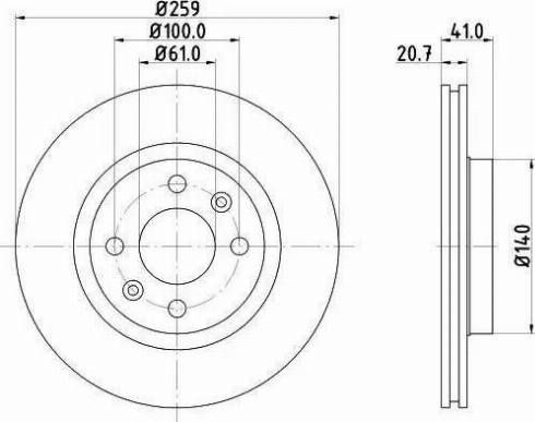 HELLA PAGID 8DD 355 107-121 - Əyləc Diski furqanavto.az