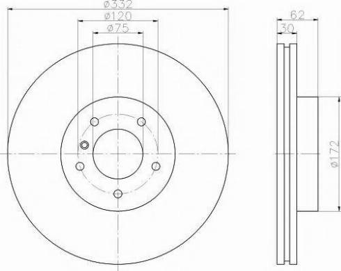 HELLA PAGID 8DD 355 107-752 - Əyləc Diski furqanavto.az