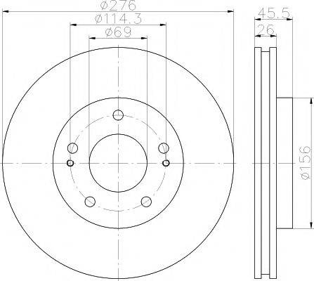 HELLA PAGID 8DD 355 119-961 - Əyləc Diski furqanavto.az