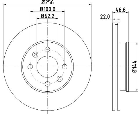 HELLA PAGID 8DD 355 119-011 - Əyləc Diski furqanavto.az