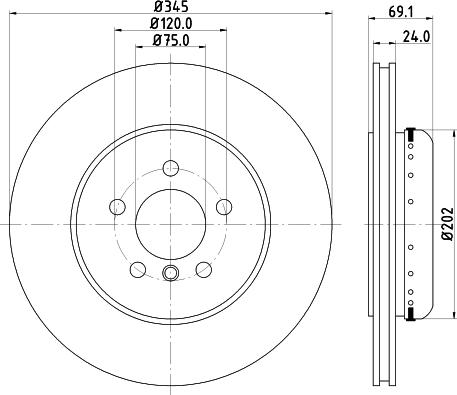 HELLA PAGID 8DD 355 119-281 - Əyləc Diski furqanavto.az