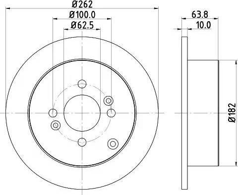 HELLA PAGID 8DD 355 114-011 - Əyləc Diski furqanavto.az