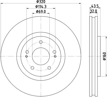 HELLA PAGID 8DD 355 114-841 - Əyləc Diski furqanavto.az