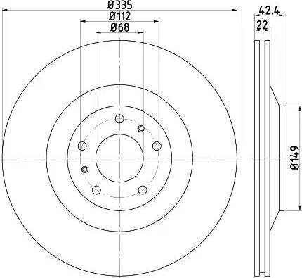 HELLA PAGID 8DD 355 115-461 - Əyləc Diski furqanavto.az